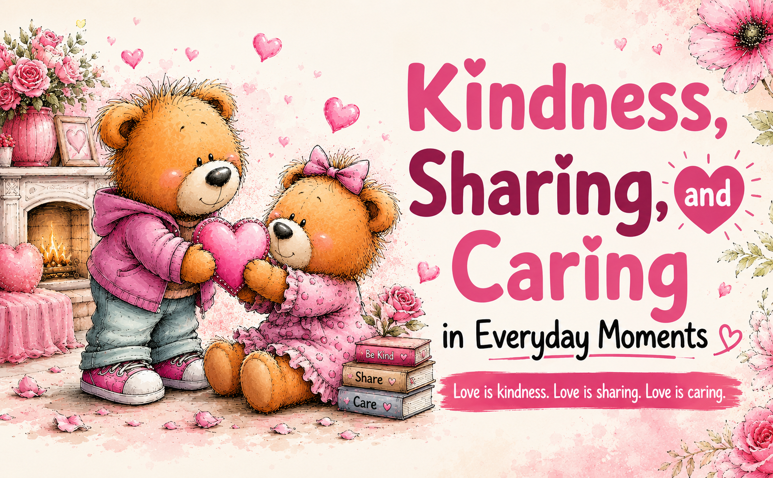 Love Is Everywhere kindness sharing and caring children’s book artwork