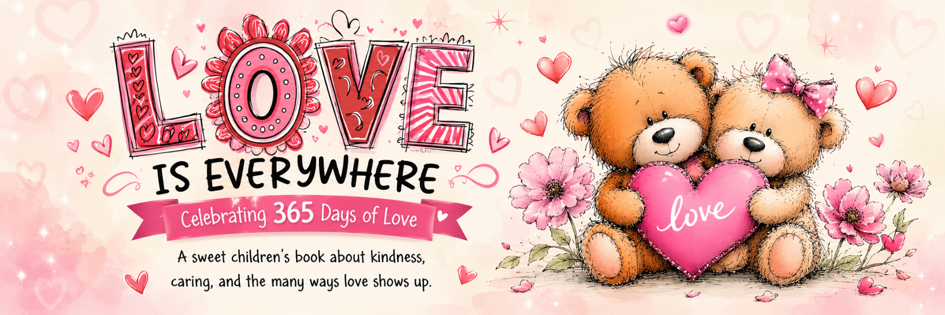 Love Is Everywhere children’s book kindness and love promotional artwork