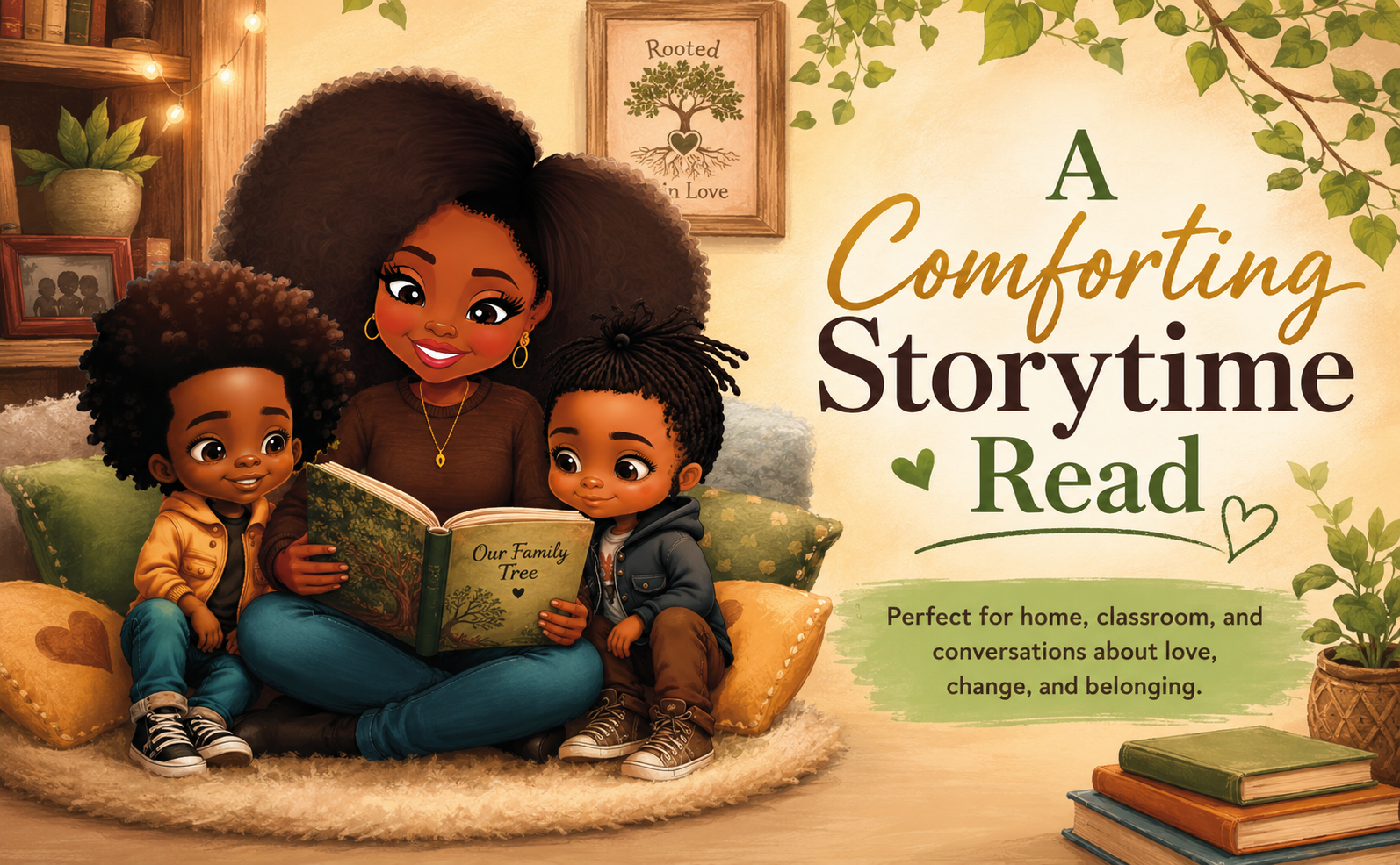 Our Family Tree storytime read family connection artwork